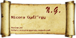 Nicora György névjegykártya